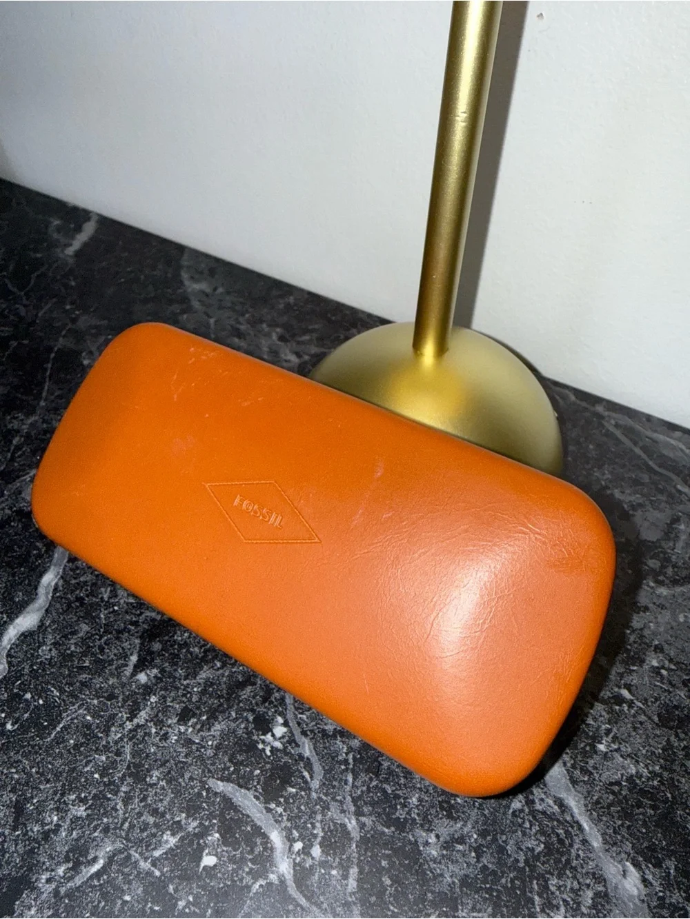 Authentic Fossil Hard Glasses Case with Felt Interior